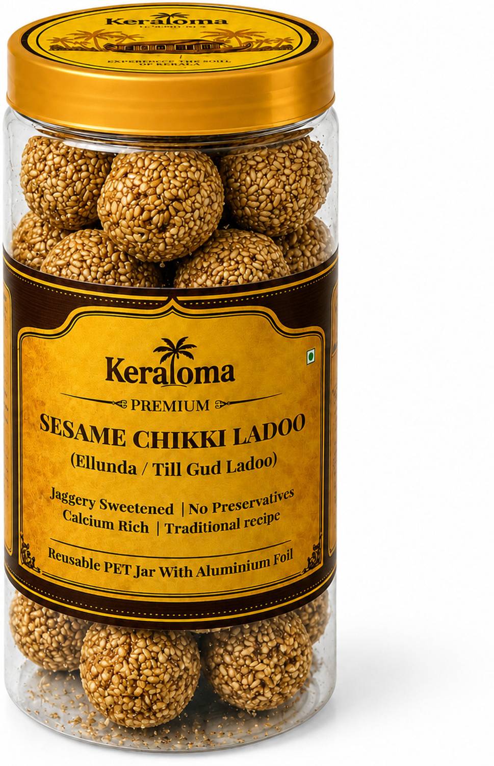 Keraloma Sesame Chikki Ladoo Traditional Jaggery Sweet