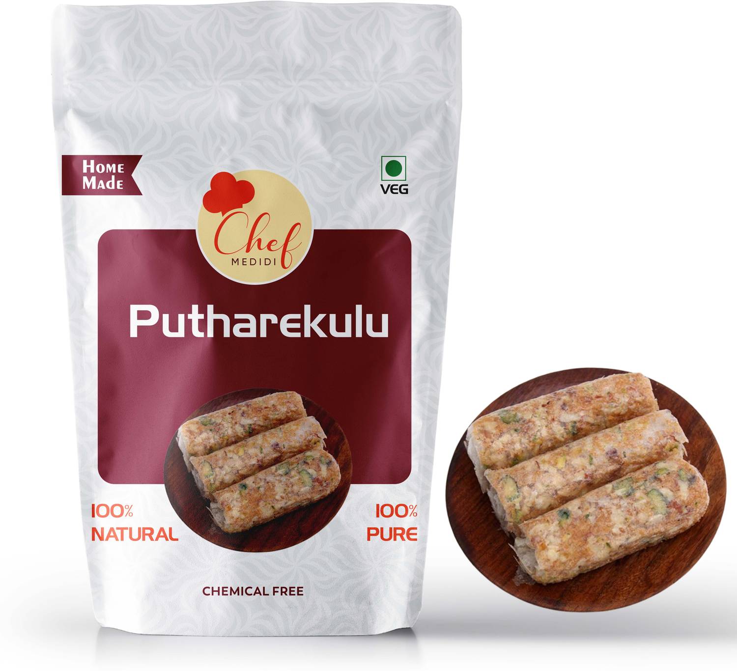 Chef Medidi Bellam Pootherakalu Jaggery | Jeggery Paper sweet | Putharekulu 5pc