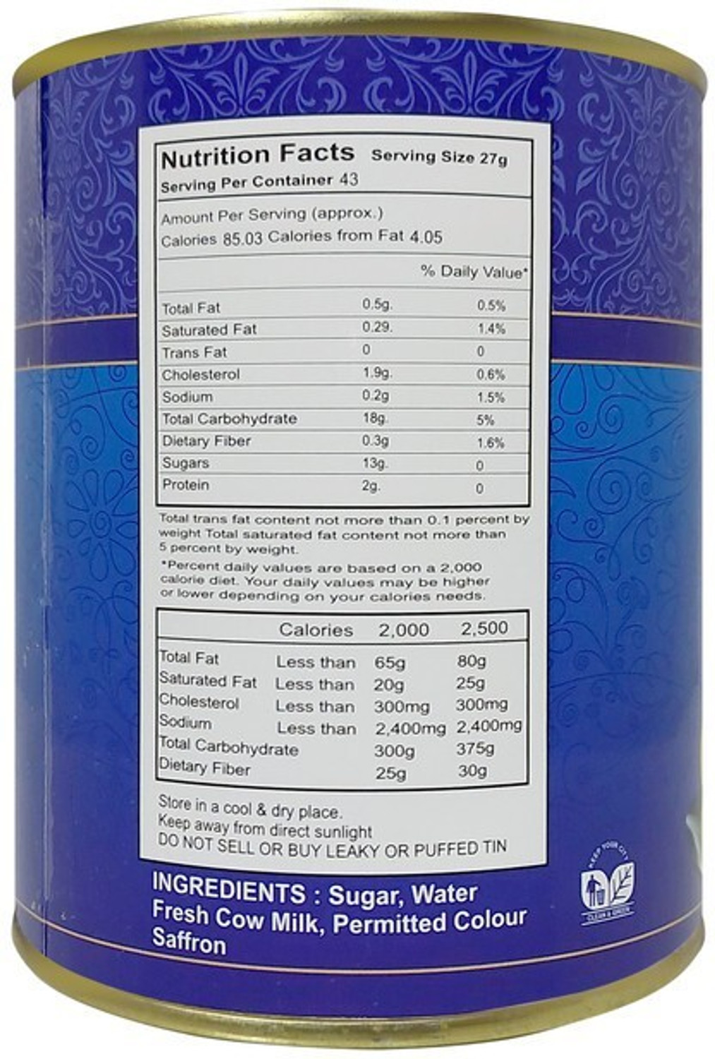Image of Yuvraj Food Product Cham Cham & Rajbhog both of kesar (saffron ) combo pack of 2 (1 KG x 2 ) Tin pack