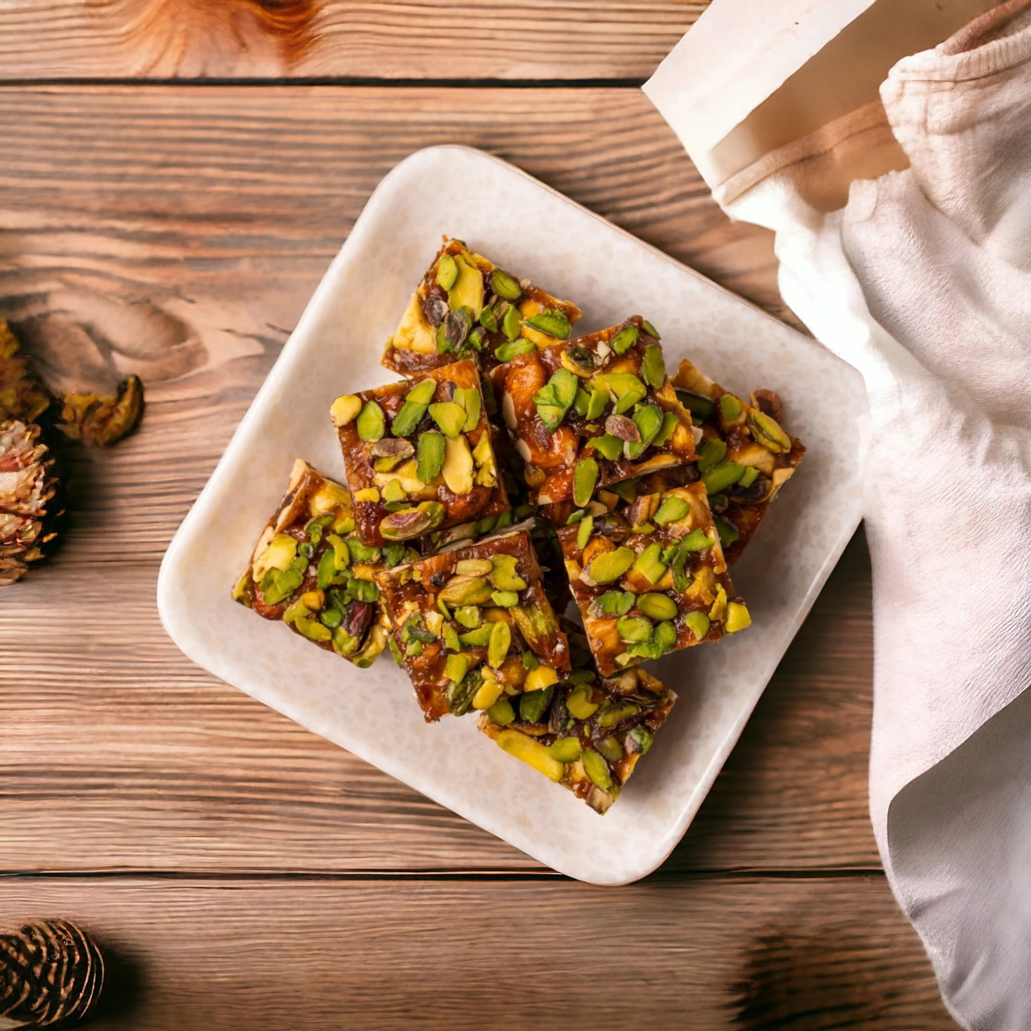 Image of Dry Fruit Hub Crunchy Date Cubes I Sugar Free Barfi
