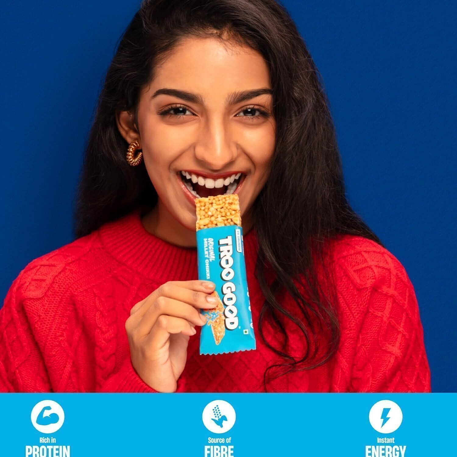 Image of TROOGOOD Original Millet Chikki | Packed with Fibre and Protein! High-Energy Snack Bar | Box