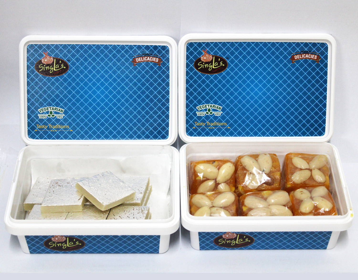Image of Singla Sweets kaju katli 200g and Karachi halwa 200g Combo pack of 2