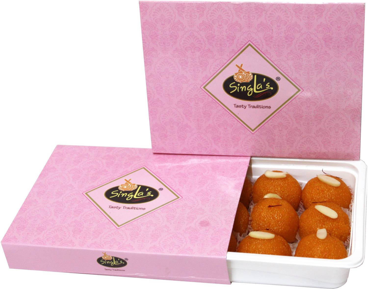 Singla Sweets Motichoor Laddu 500g, Delicious Mithai Sweets Ladoo