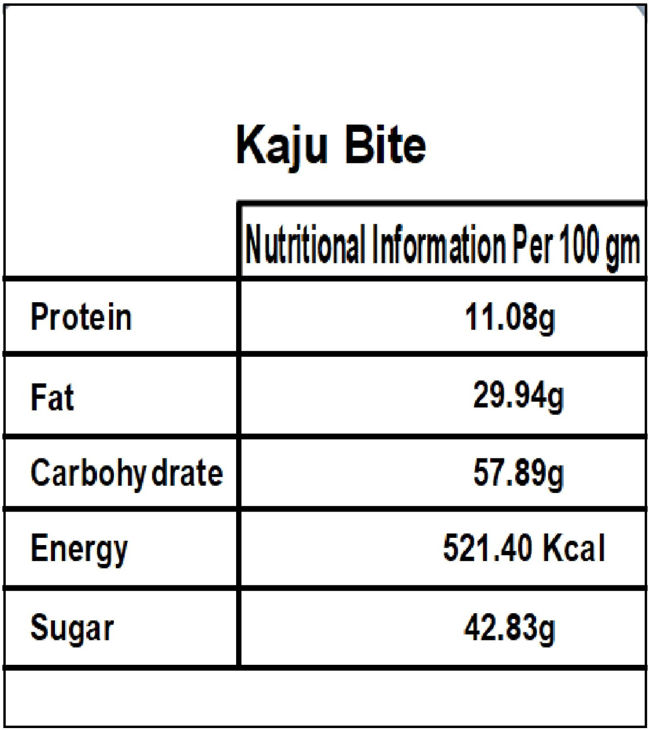 Image of Singla Sweets Kaju Cashews Bite 500g