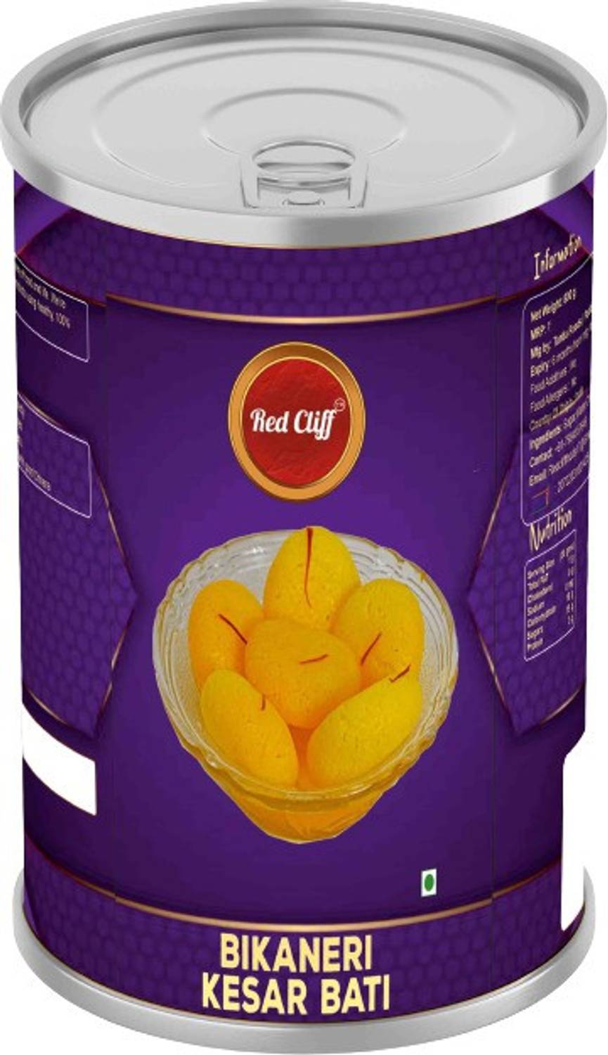 RED CLIFF Kesar Bati 16 pcs | Traditional Sweets | Gift Tin Pack |