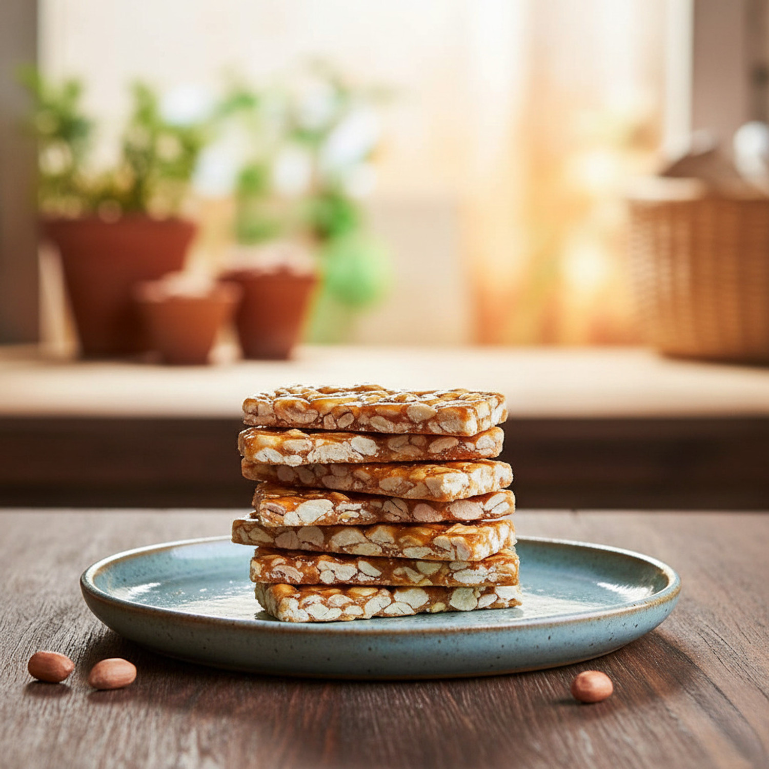 Image of Feedsco Peanut Chikki Jar - 50 Pieces (18g Each, 900g) (900 g)