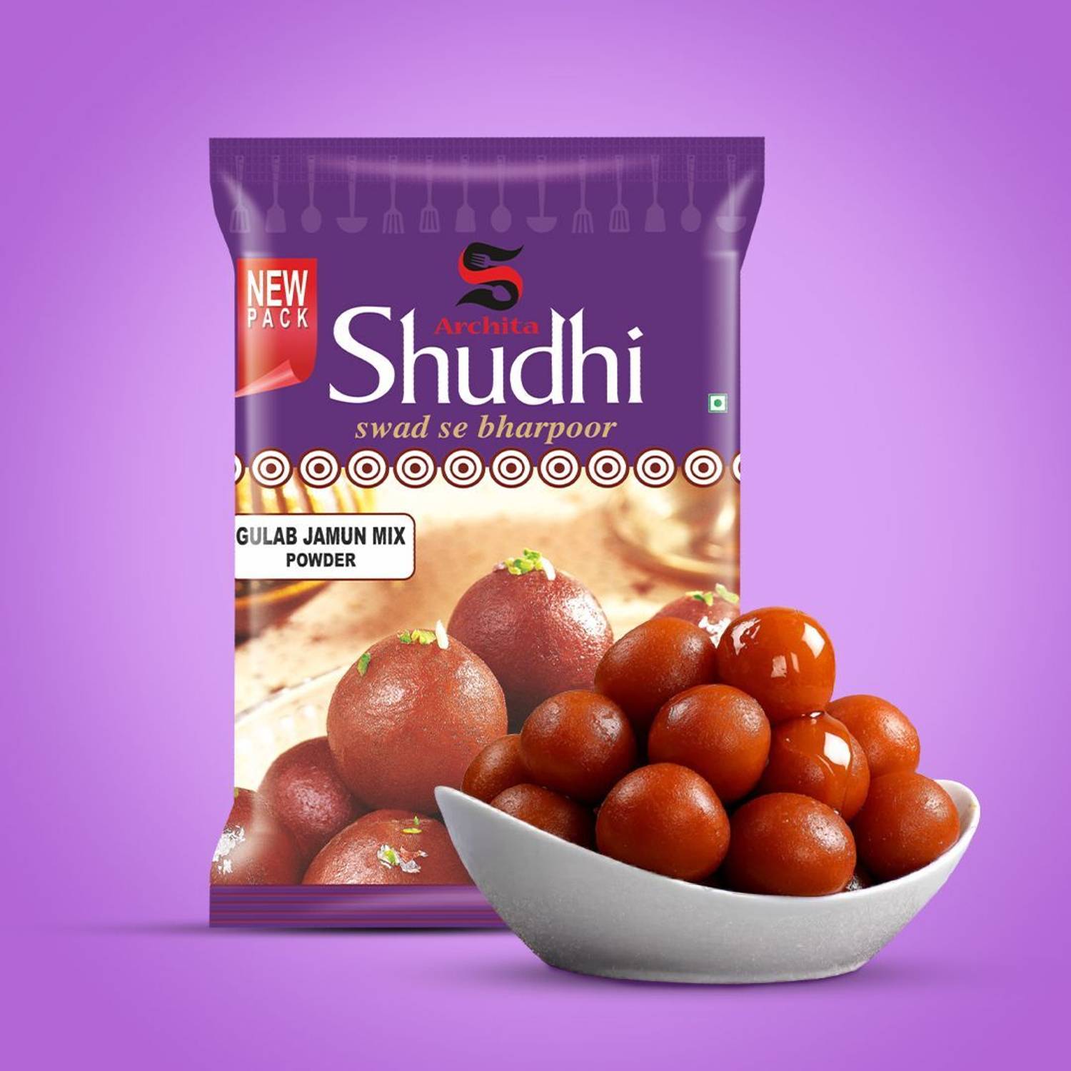 Archita Shudhi Gulab Jamun Powder 350 gm (Pouch)