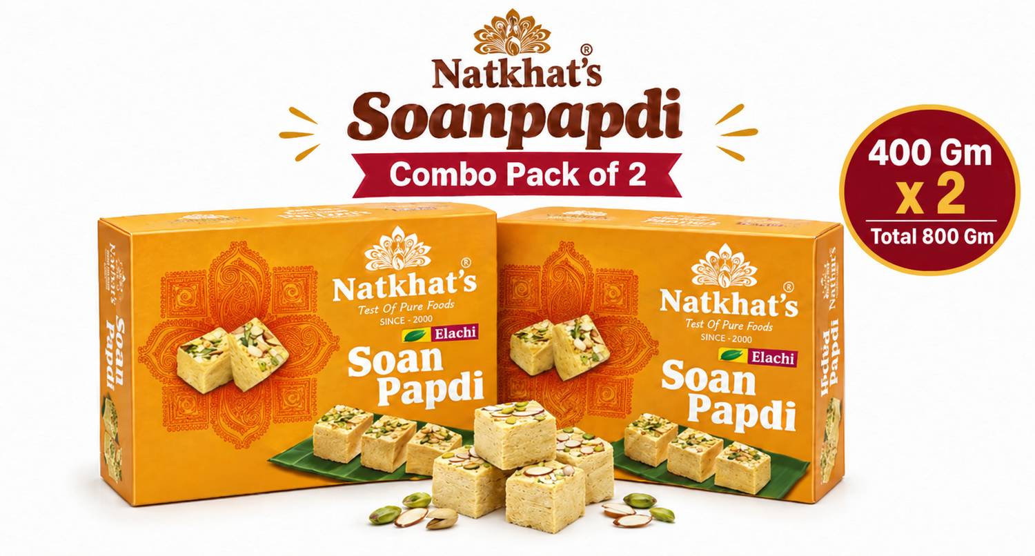 NATKHAT'S Soanpapdi Combo Pack Traditional Indian Sweets