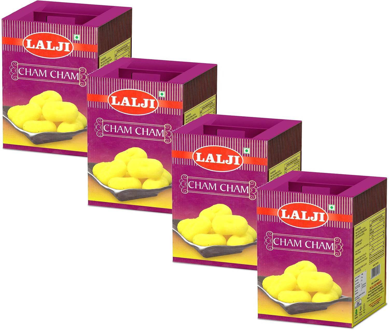 lalji Cham Cham 4Kg (1Kg x 4) Traditional Indian Sweet Delights 