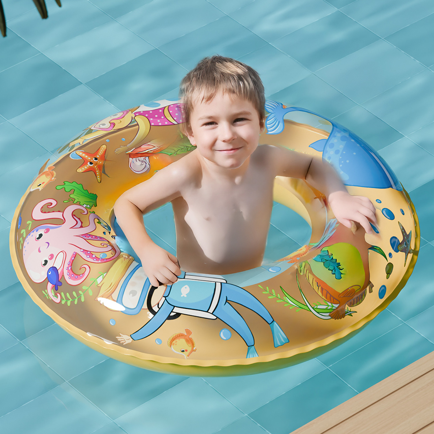 Image of Lifelong Swimming Ring | Kids Swim Tube | Safe Learning Float for Girls & Boys | Durable Inflatable Water Ring | Pool Accessory Swim Floatation Belt