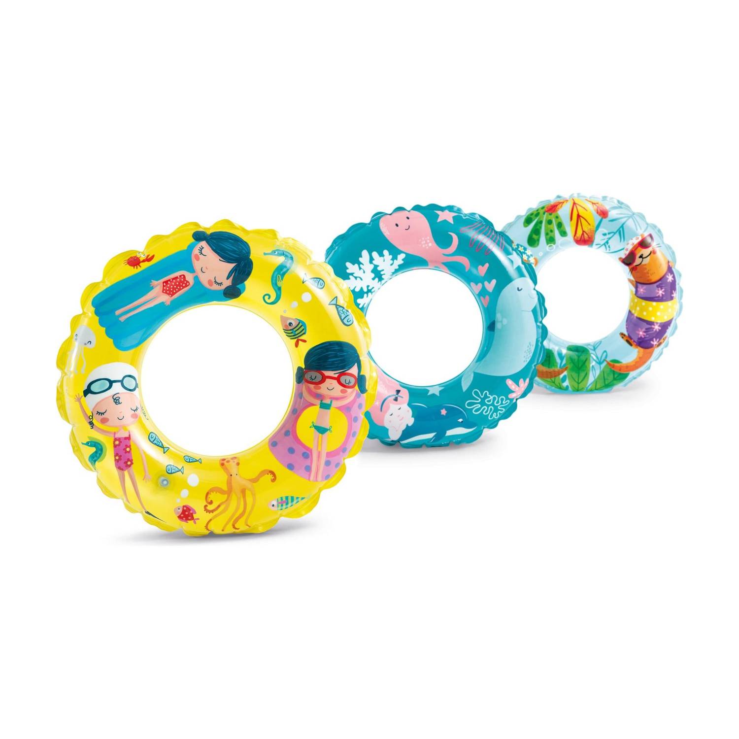 Aarika Kids Swimming Sea Tube Safe Anti-flip Inflatable Floats Accessories Pool Tube Ring Swim Floatation Belt