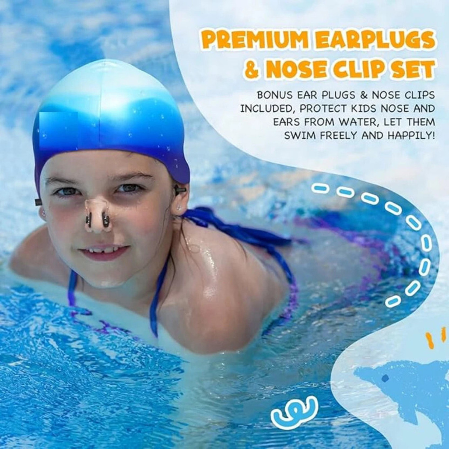 Image of JMT Wear Boys 1 Swimming Short, 1 Anti Fog Goggle, 1 Silicone Cap, 1 NoseClip & 2 EarPlug Printed Boys Swimsuit