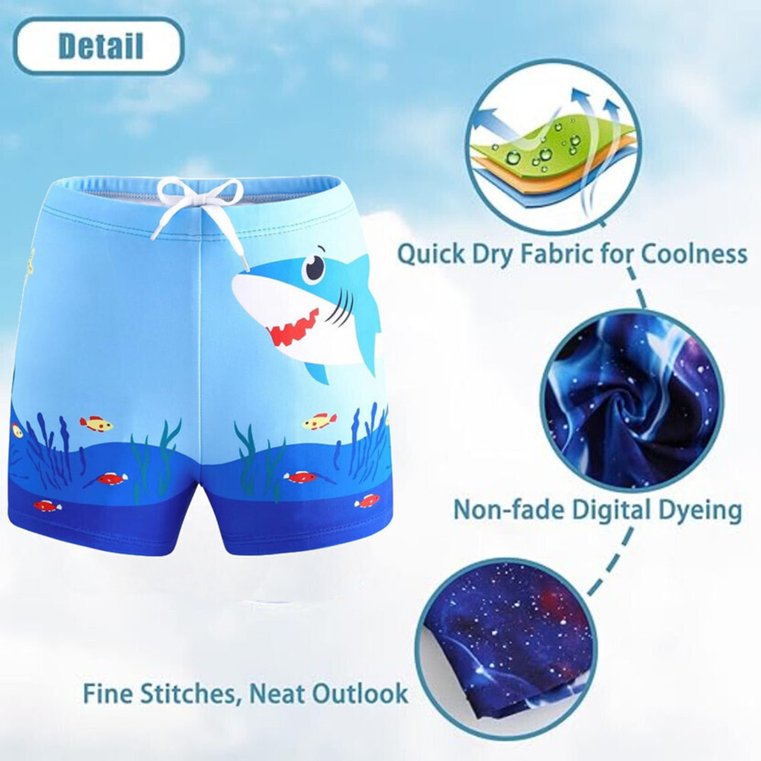 Image of JMT Wear Boys 1 Swimming Short, 1 Anti Fog Goggle, 1 Silicone Cap, 1 NoseClip & 2 EarPlug Printed Boys Swimsuit