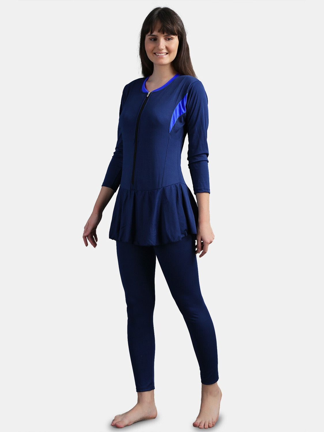 Image of N-gal Solid Full Length Padded One Piece Swimsuits Solid Women Swimsuit