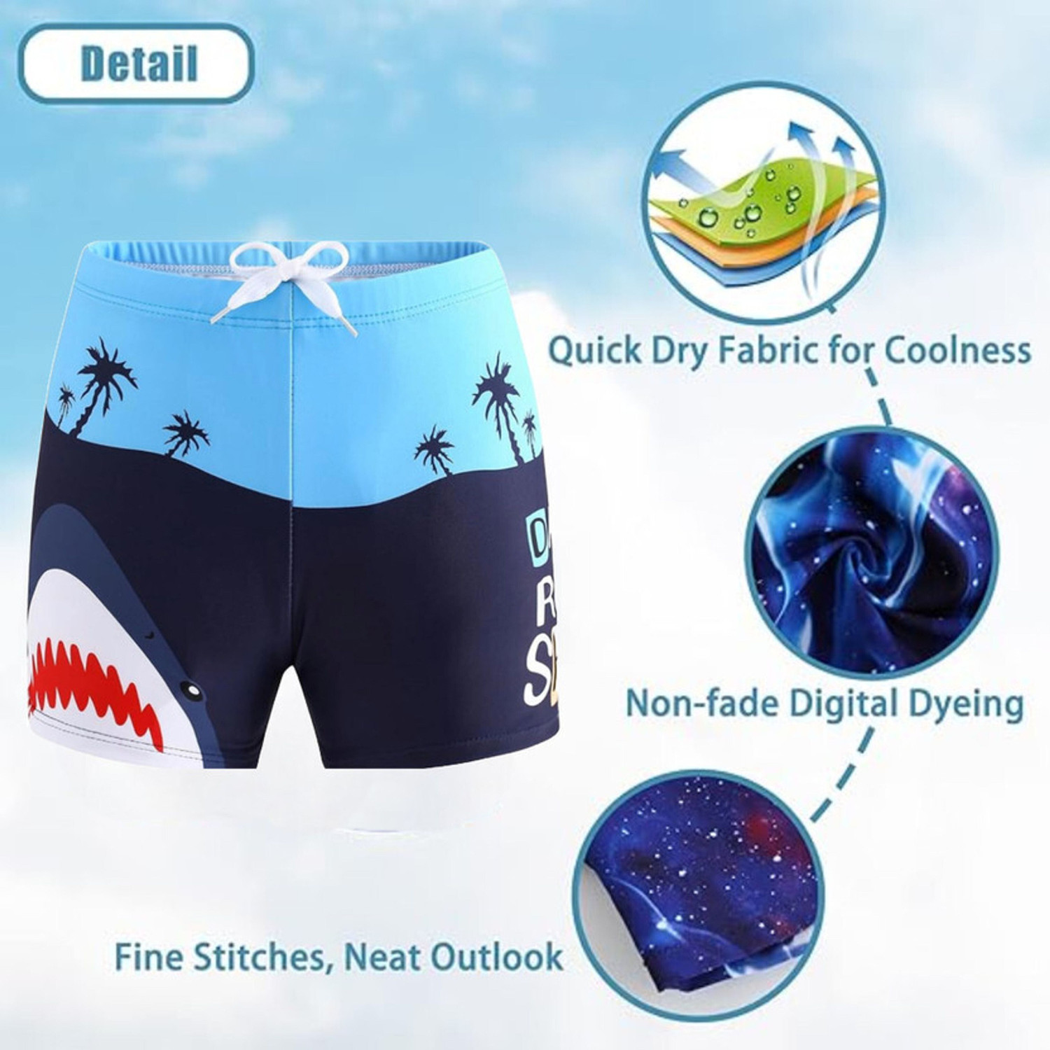 Image of JMT Wear Boys 1 Swimming Short, 1 Anti Fog Goggle, 1 Silicone Cap, 1 NoseClip & 2 EarPlug Printed Boys Swimsuit