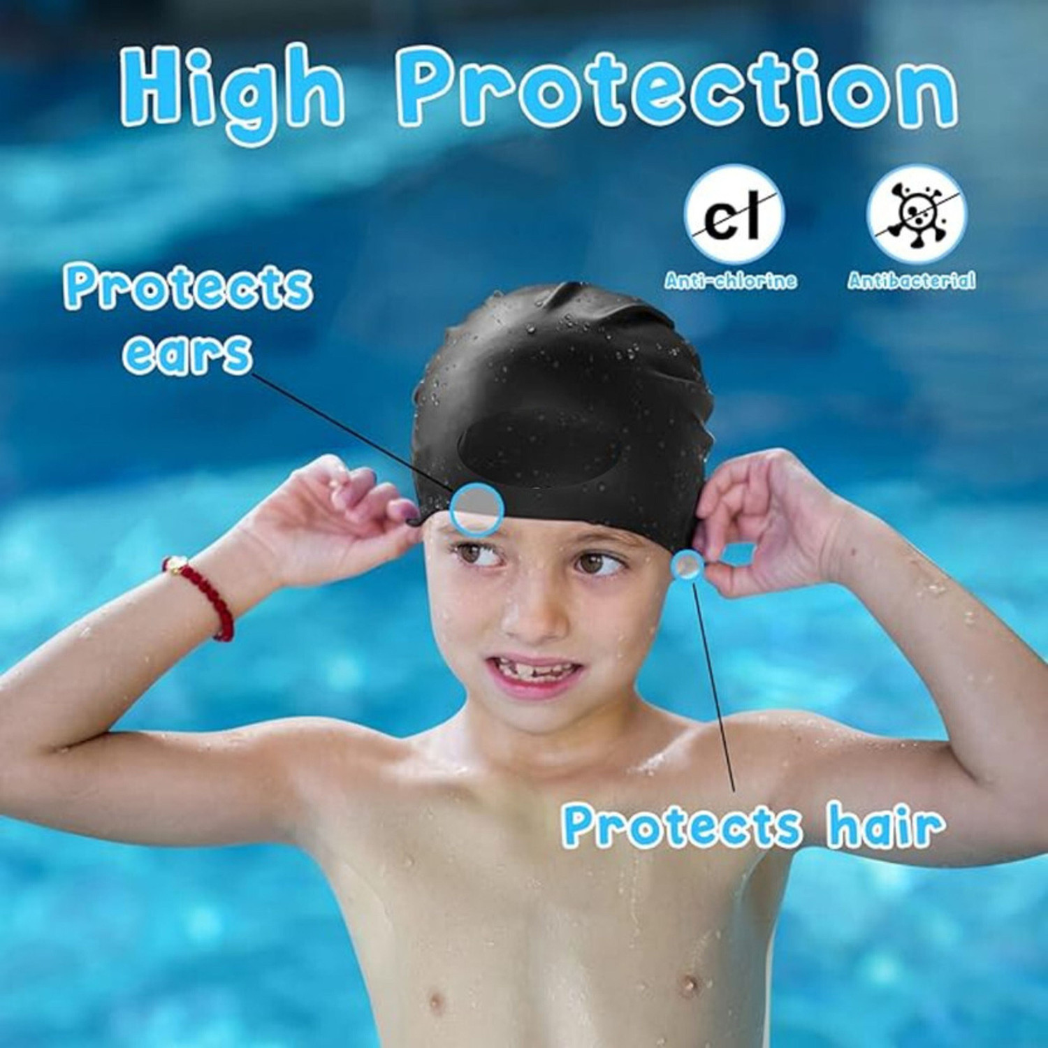 Image of JMT Wear Boys 1 Swimming Short, 1 Anti Fog Goggle, 1 Silicone Cap, 1 NoseClip & 2 EarPlug Printed Boys Swimsuit