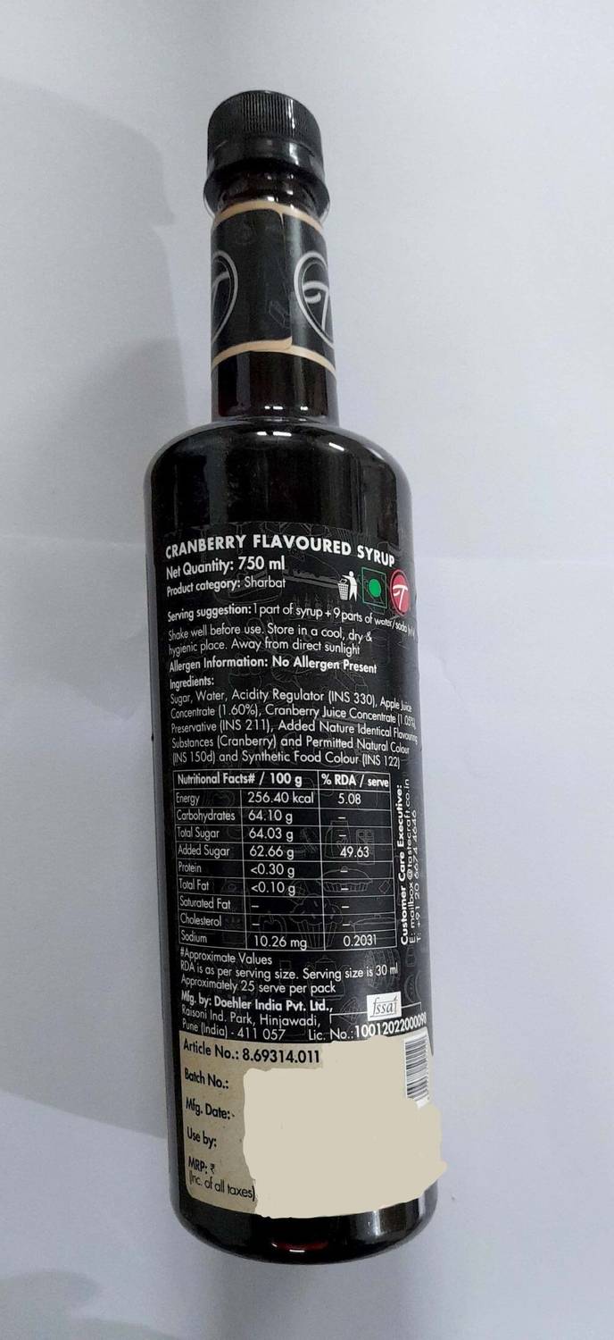 Graftonフェアリー・アルファベットシンブル　7つ　スカラップ辺 TasteCraft cranberry syrup 750 ml cranberry Price in India - Buy
