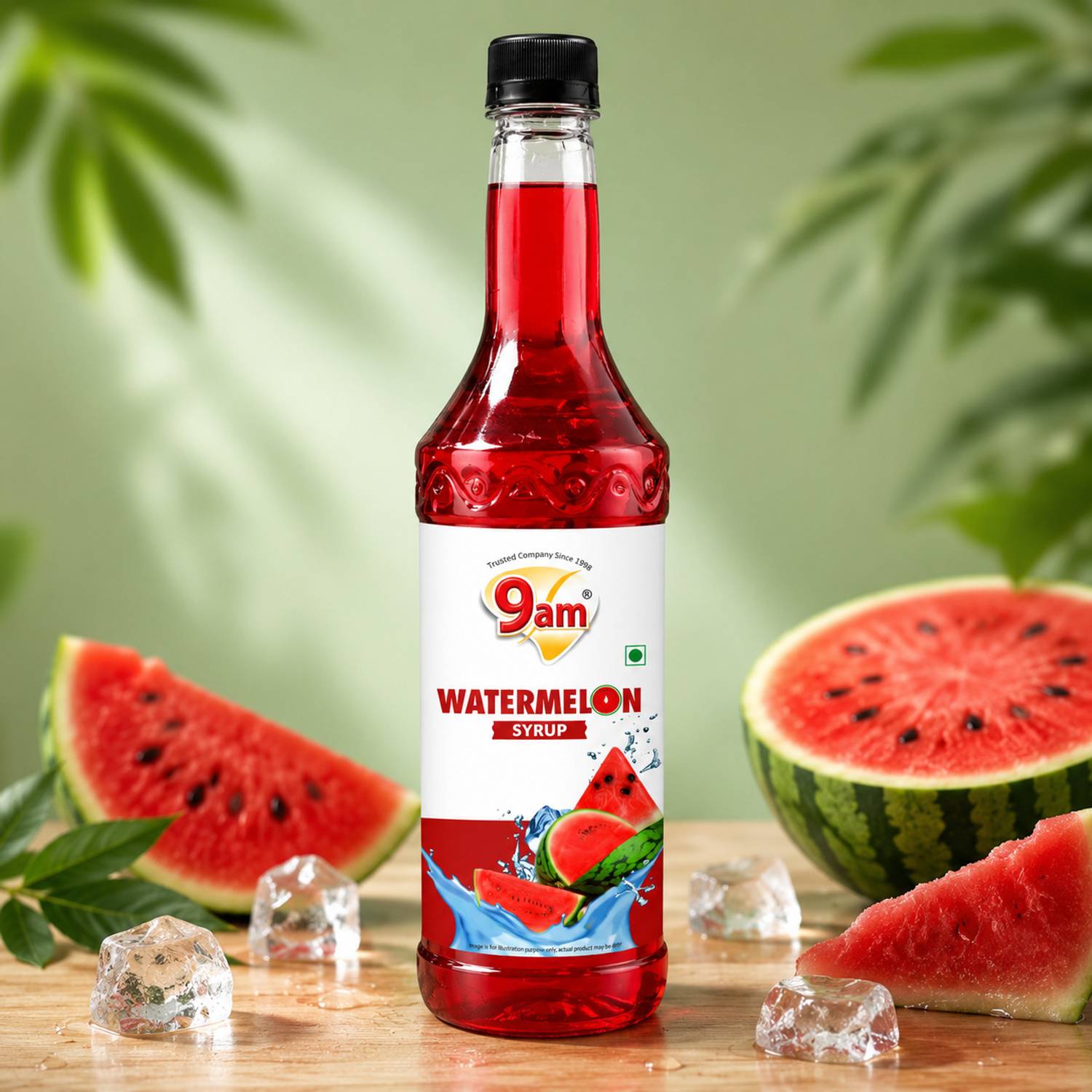 9am Watermelon Mocktail Syrup - 750 ml | Refreshing Fruit for Delicious Drinks Watermelon