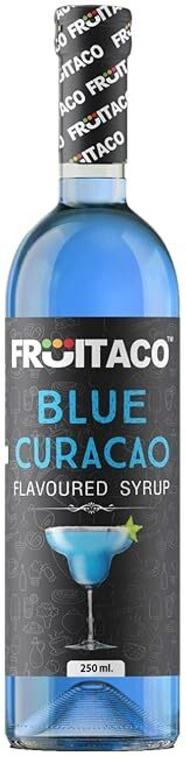 Image of fruitaco Blue Curacao, Grenadine, Green Mint & Mojito Mint Syrup Flavor Pack of 4 1000ml 250 ML Each (250 ml, Pack of 4)