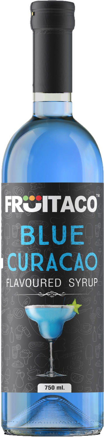 Image of fruitaco Blue Curacao Mocktail Syrup for Mocktails, Cocktails