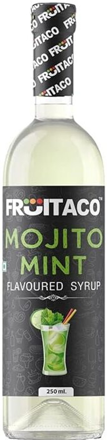 Image of fruitaco Blue Curacao, Grenadine, Green Mint & Mojito Mint Syrup Flavor Pack of 4 1000ml 250 ML Each (250 ml, Pack of 4)