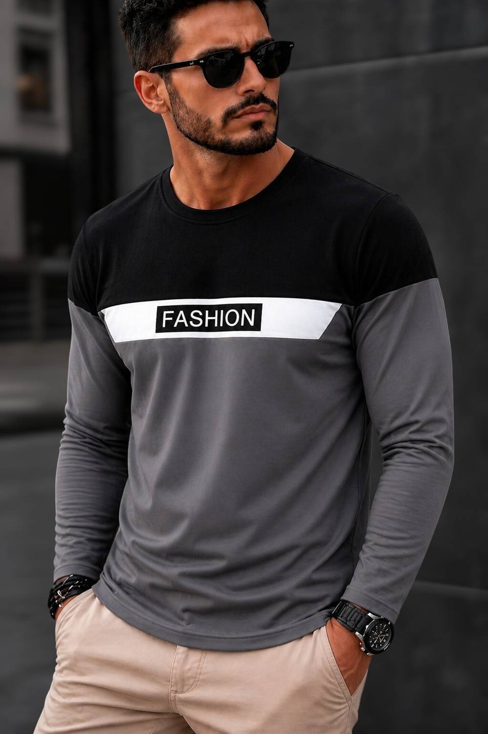 FASHIUM Men Printed Round Neck Cotton Blend Multicolor T-Shirt