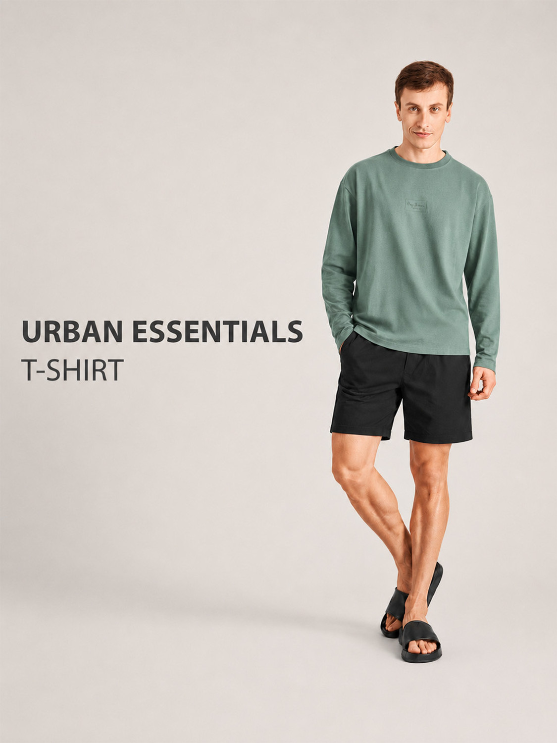 Image of Pepe Jeans Printed Men Round Neck Green T-Shirt