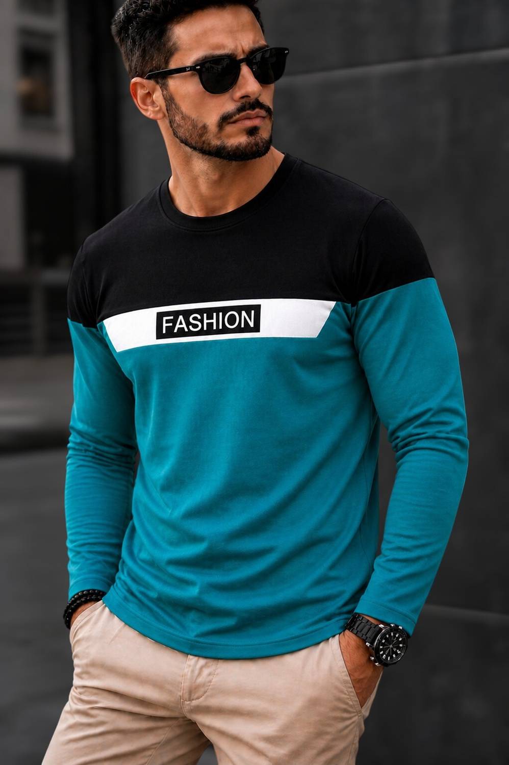 FASHIUM Men Printed Round Neck Cotton Blend Multicolor T-Shirt