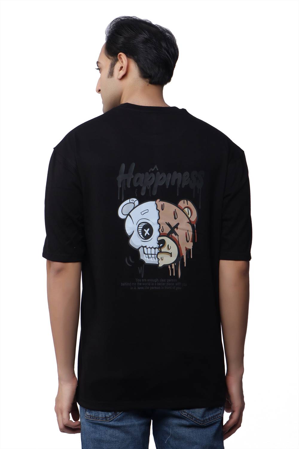 WILD ELEPHANT Printed Men Round Neck Black T-Shirt - Buy WILD