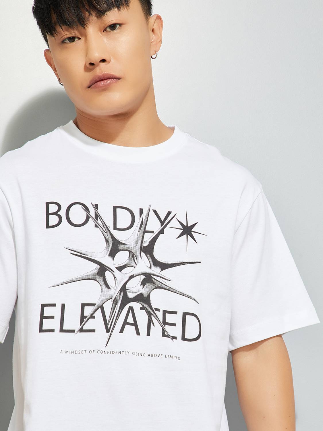 MAX Printed Men Round Neck White T-Shirt - Image 4