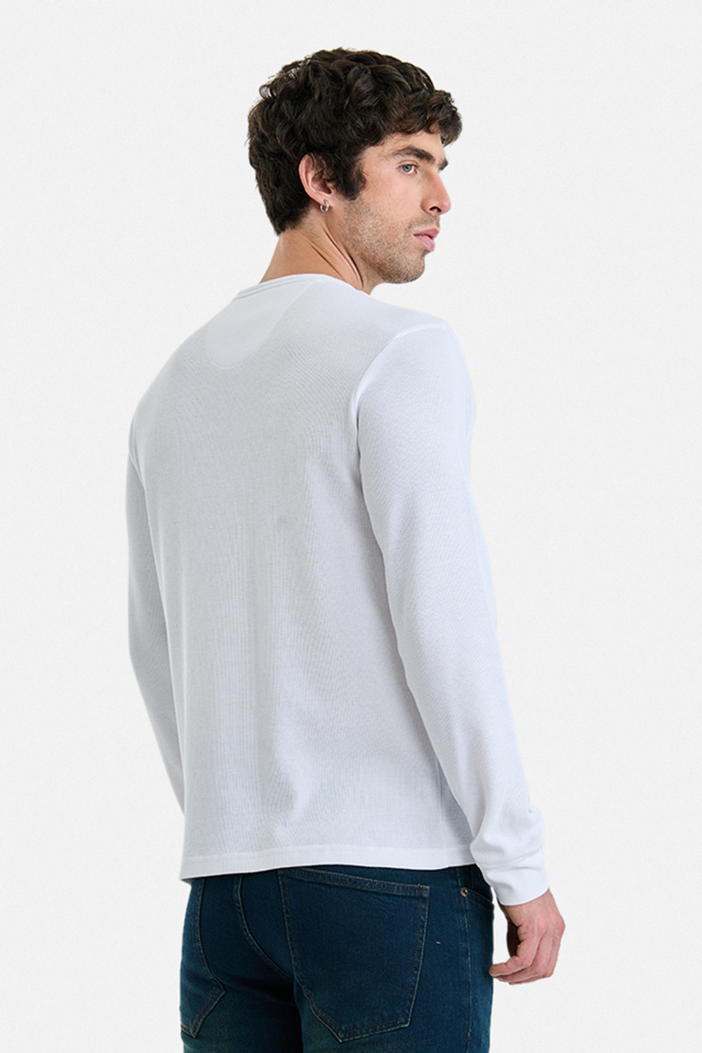 Image of Snitch Solid Men Crew Neck White T-Shirt