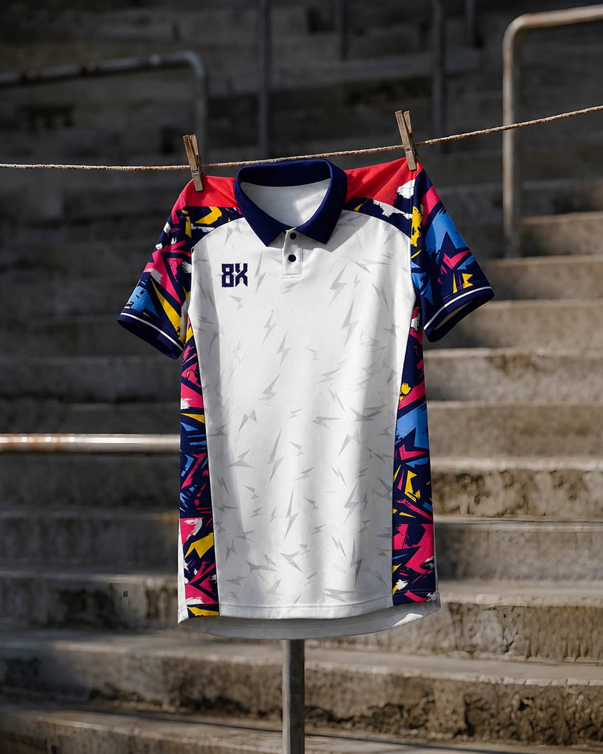 eightx Multicolor Polo Neck T-Shirt - Image 5