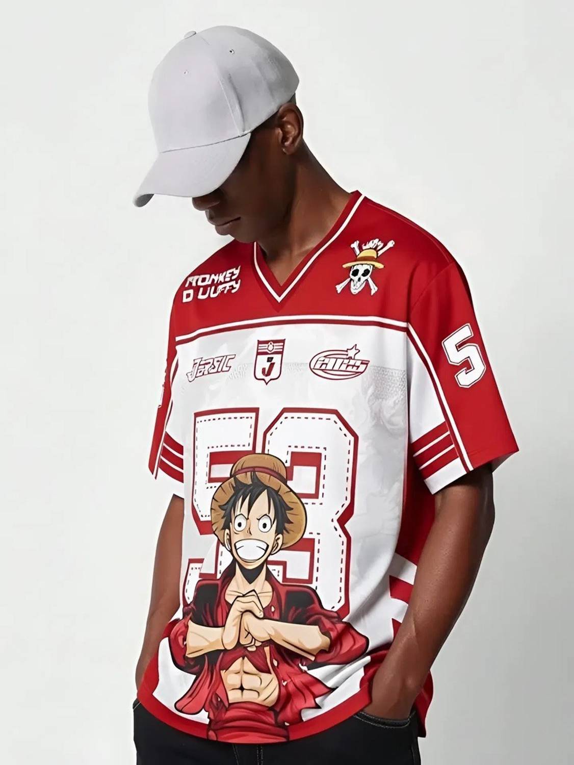 Eddicted Graphic Print Men V Neck Red T-Shirt