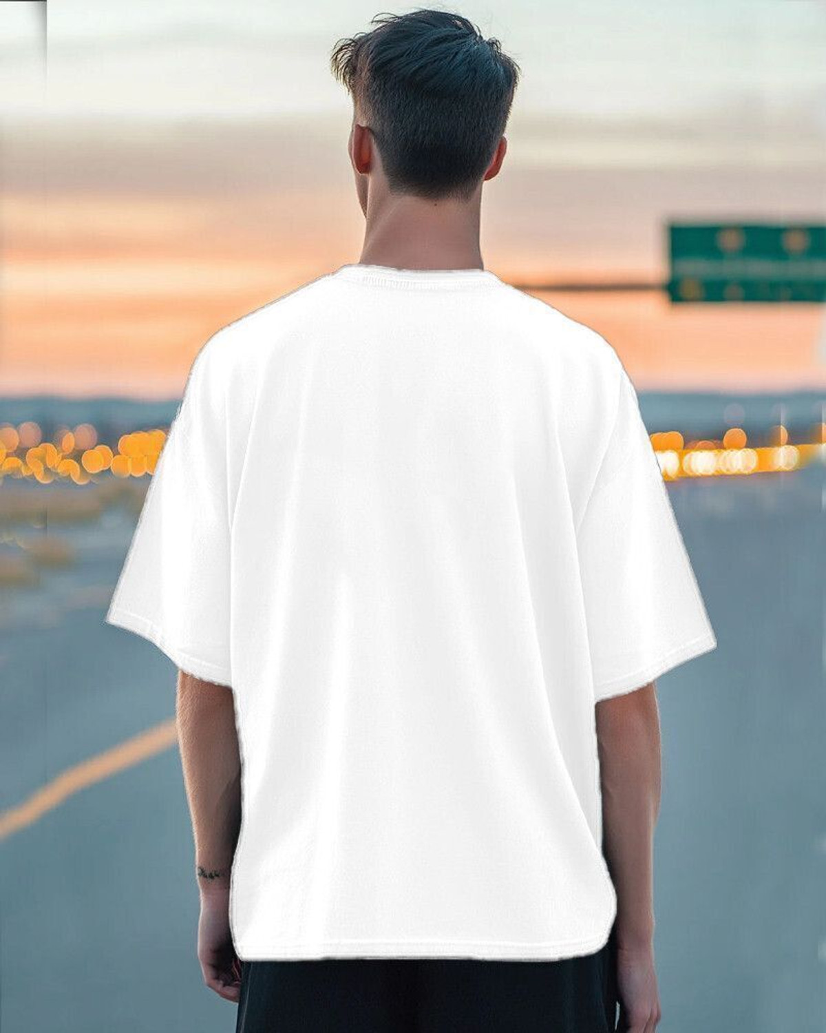Image of FastColors Printed Men Round Neck White T-Shirt