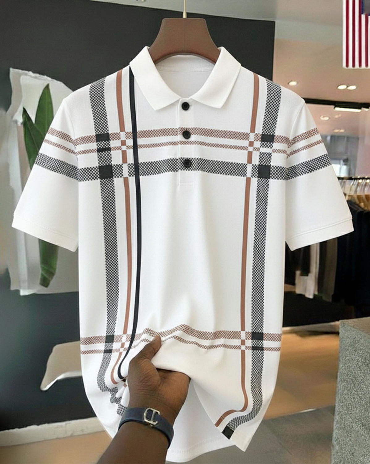 Image of Gloabal Nomad Men Striped White, Beige Night Suit Set