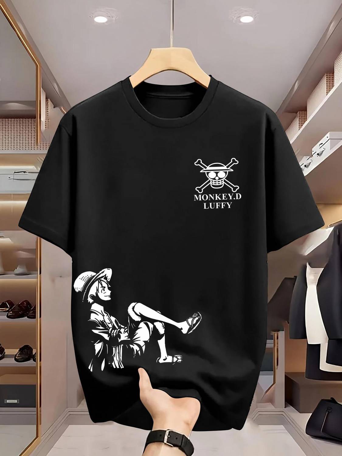 Manly Tees Printed Men Round Neck Black T-Shirt