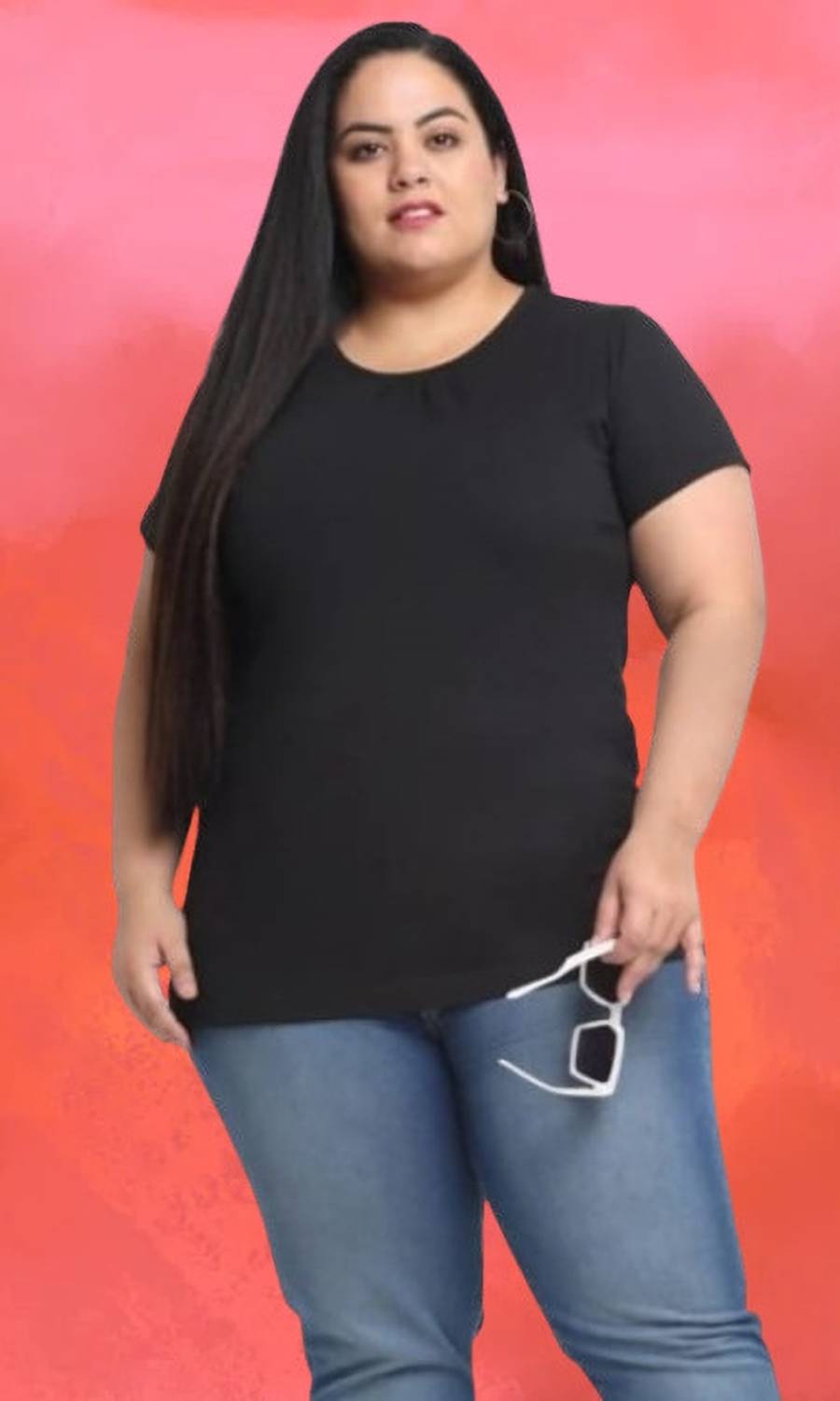 ANUBHAVGARMENT Solid Women Round Neck Navy Blue T-Shirt