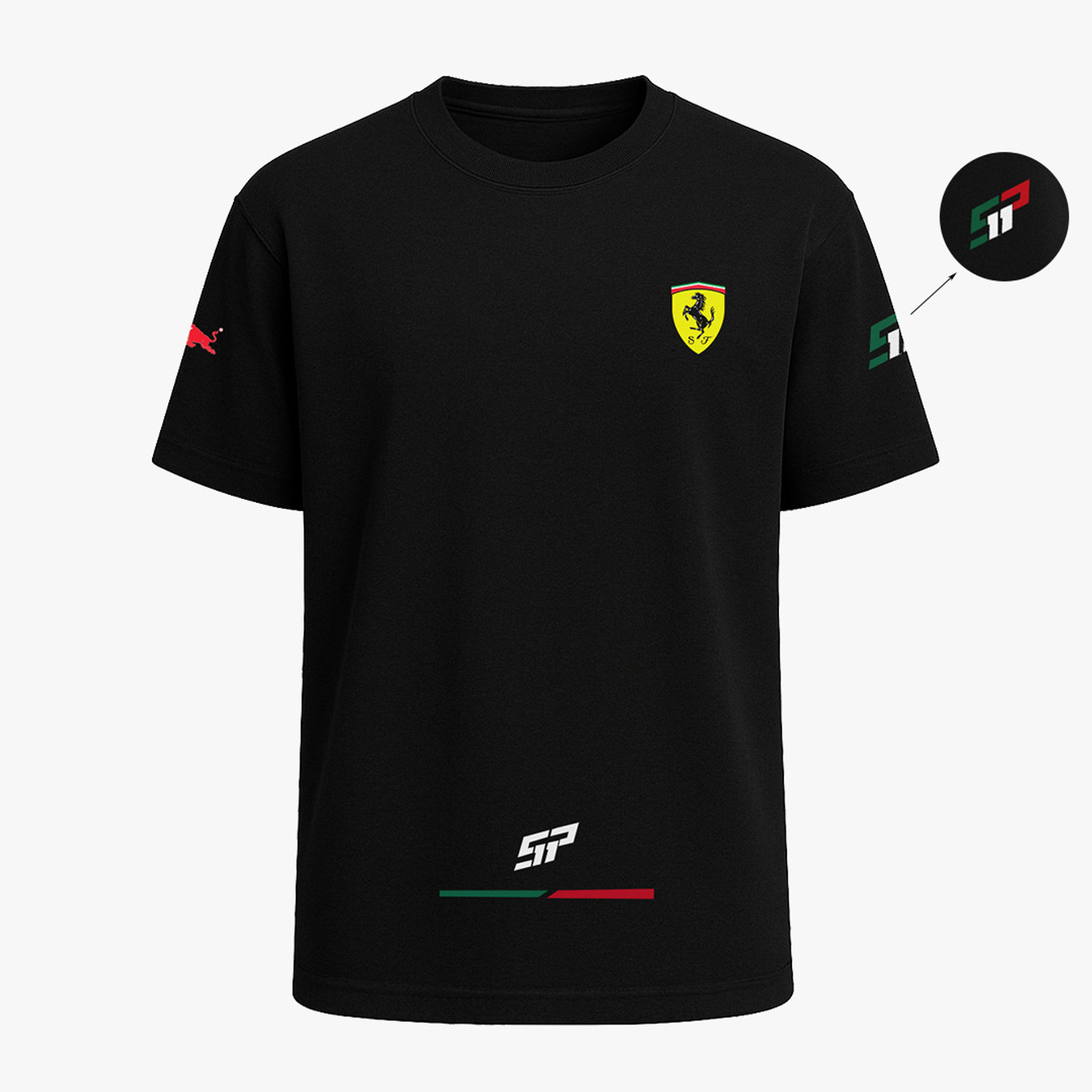 Image of RA Garments Graphic Print Men Round Neck Black T-Shirt