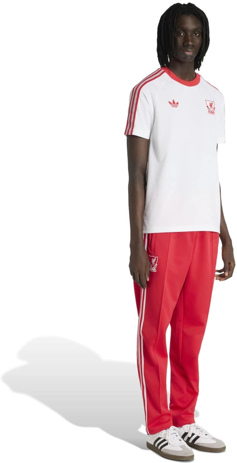 Image of ADIDAS Men Printed Crew Neck Cotton Blend White T-Shirt