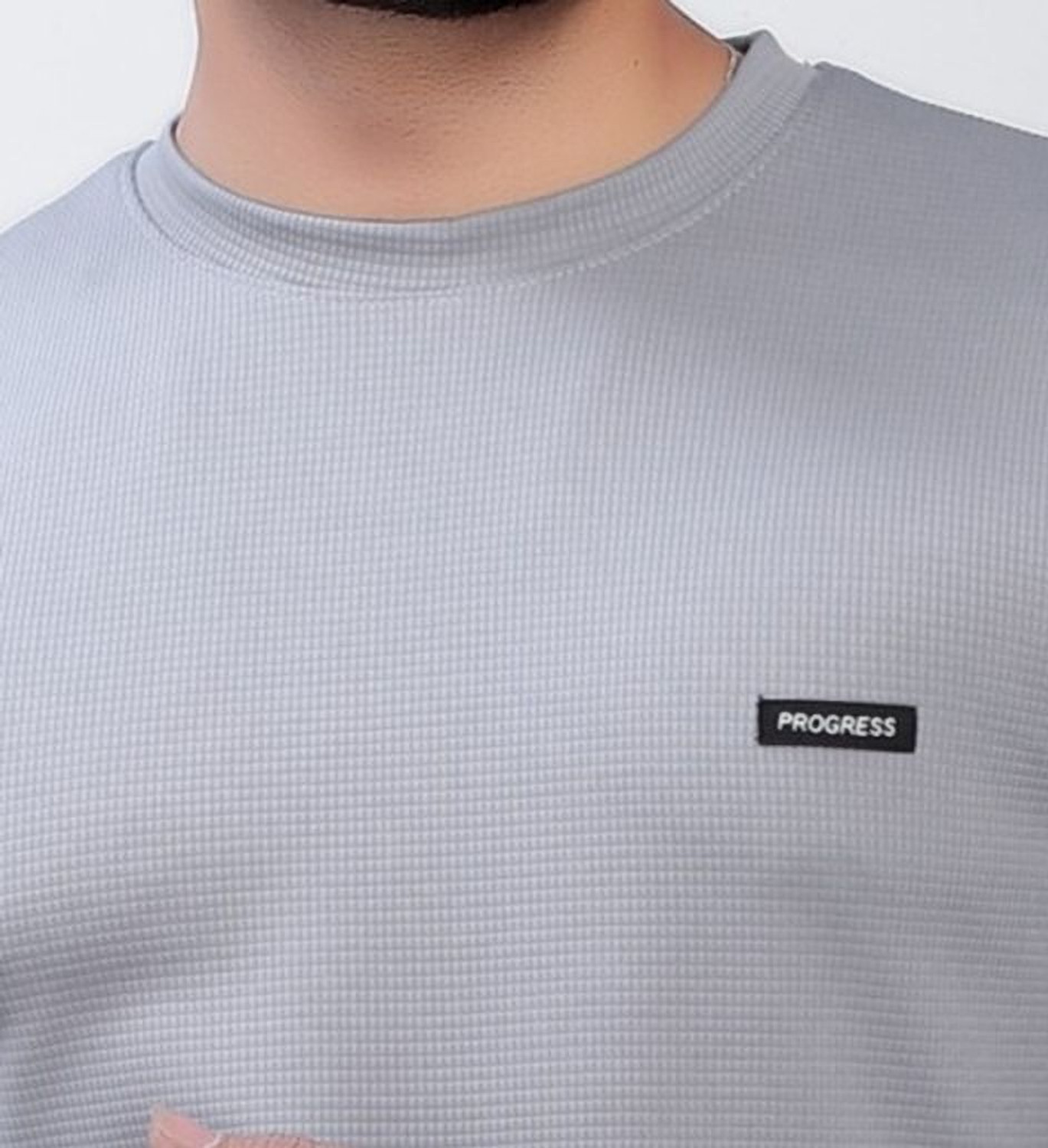 Image of sti Solid Men Round Neck Black, Grey T-Shirt