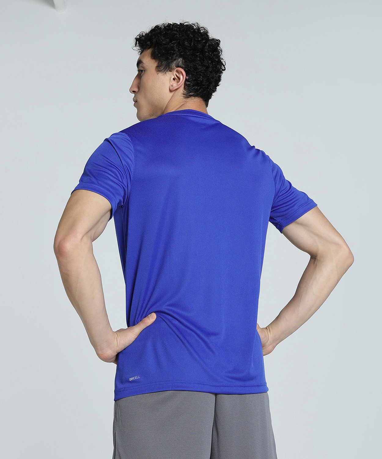 Image of PUMA Printed Men Round Neck Blue T-Shirt