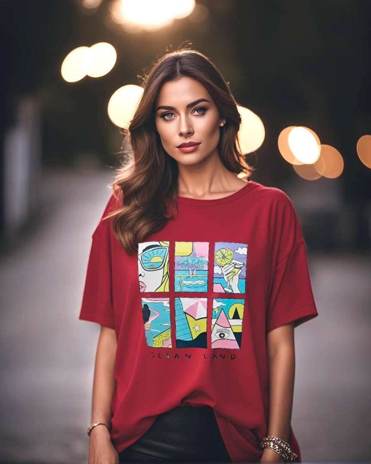 ClotheCraft Printed, Typography Women Round Neck Red T-Shirt