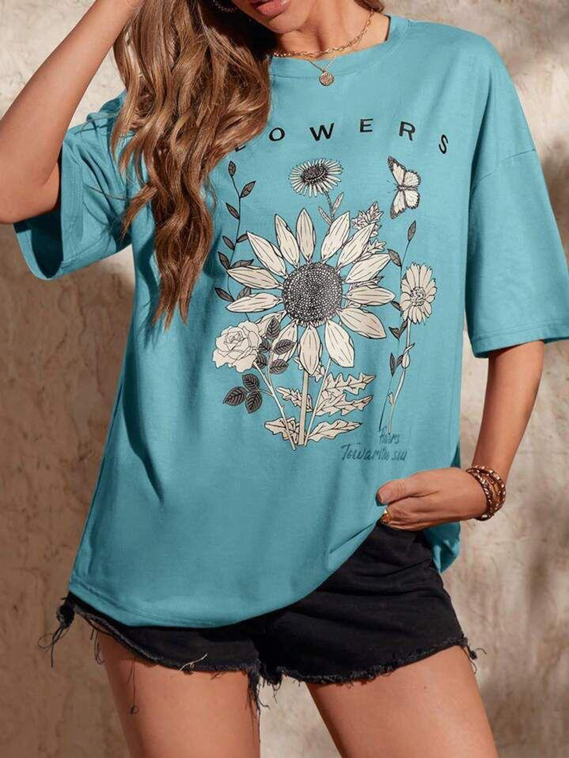 Image of HELL BOUND Printed Women Round Neck Multicolor T-Shirt