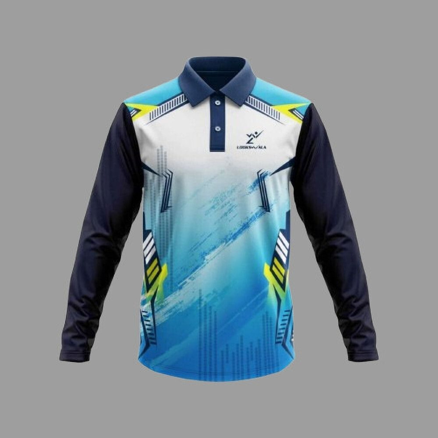Image of lookswala Printed Men Polo Neck Multicolor T-Shirt