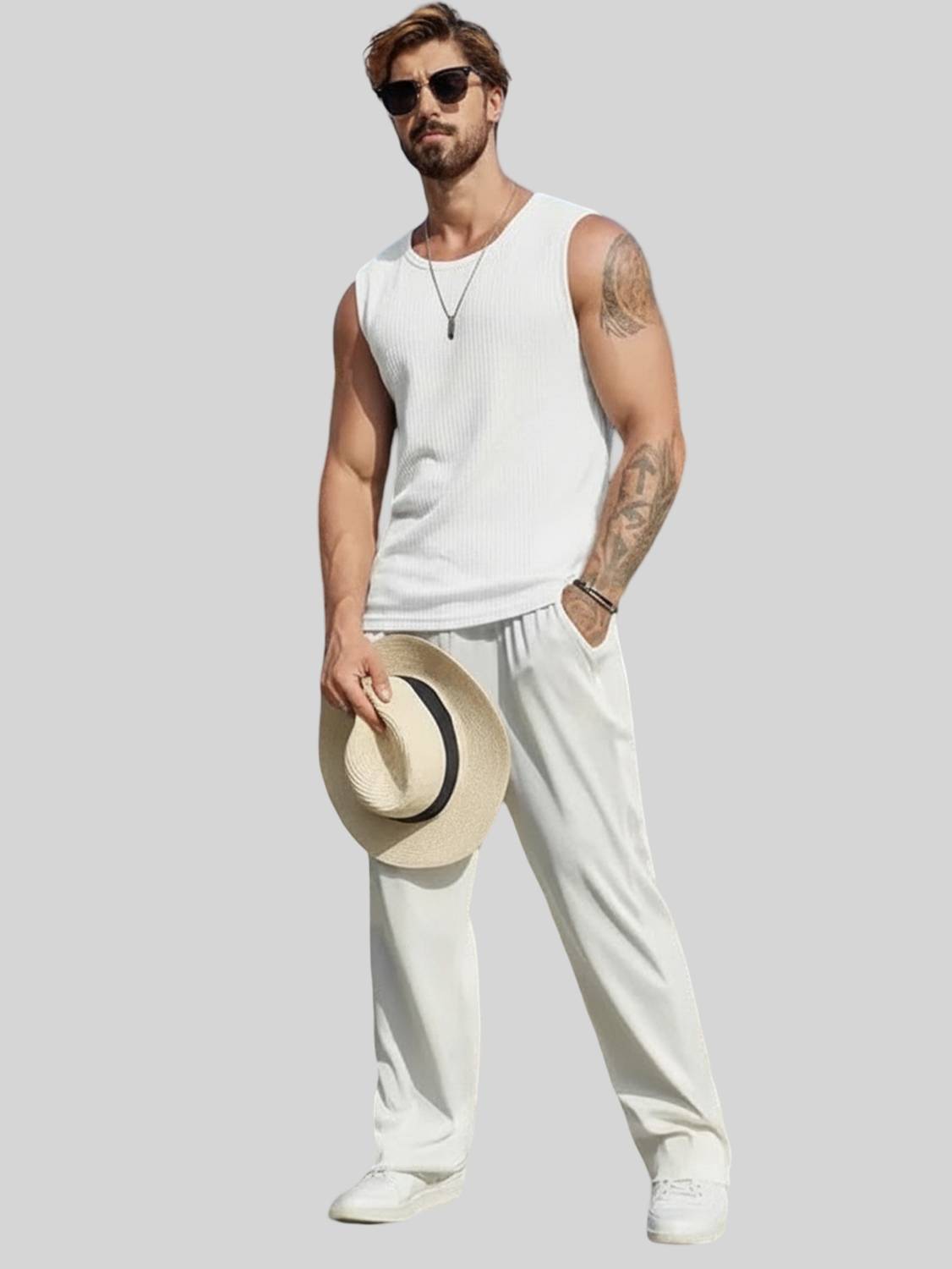 TeeWink Men White Round Neck T-Shirt - Image 3