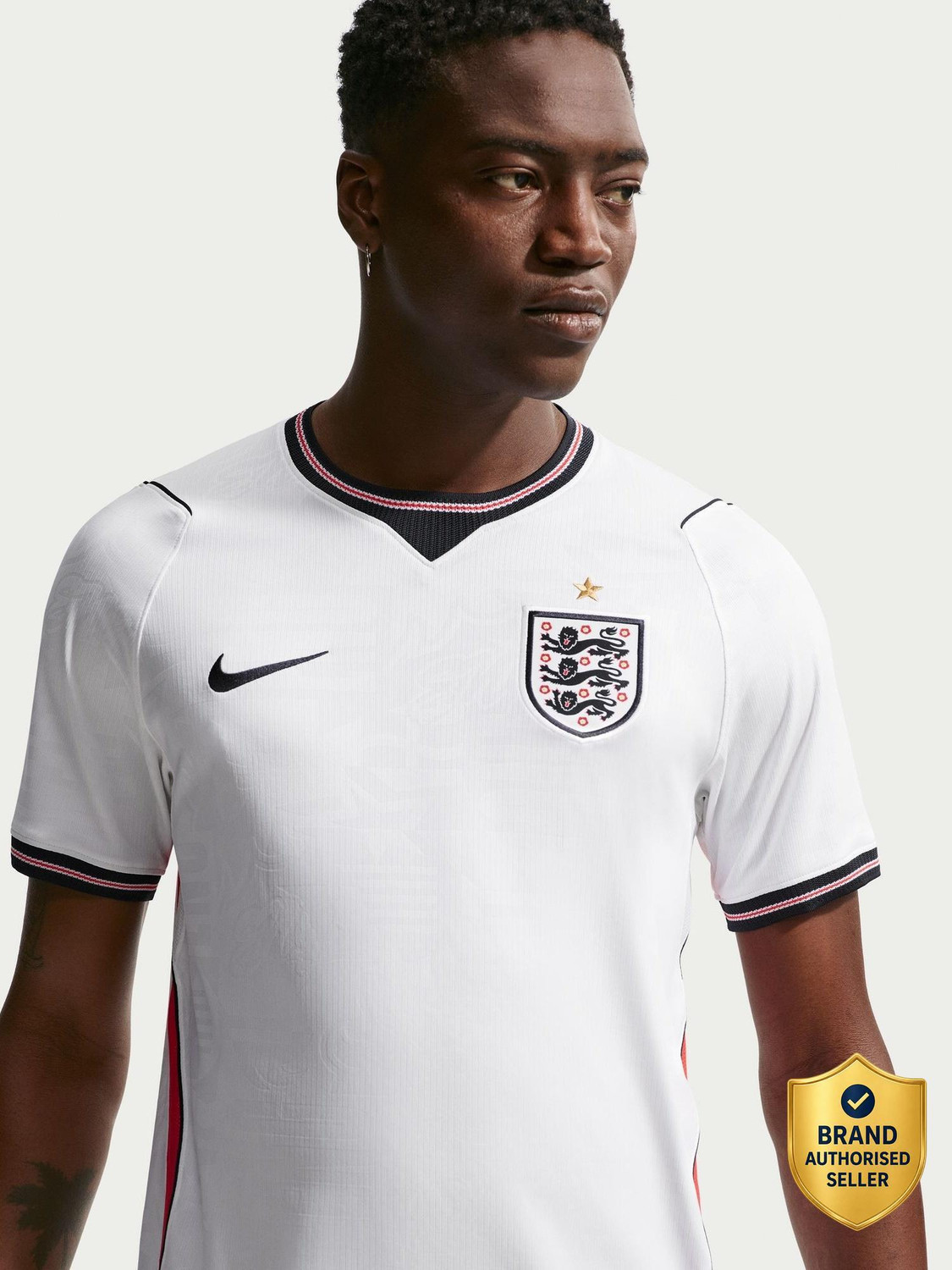 NIKE Printed Men Round Neck White T-Shirt