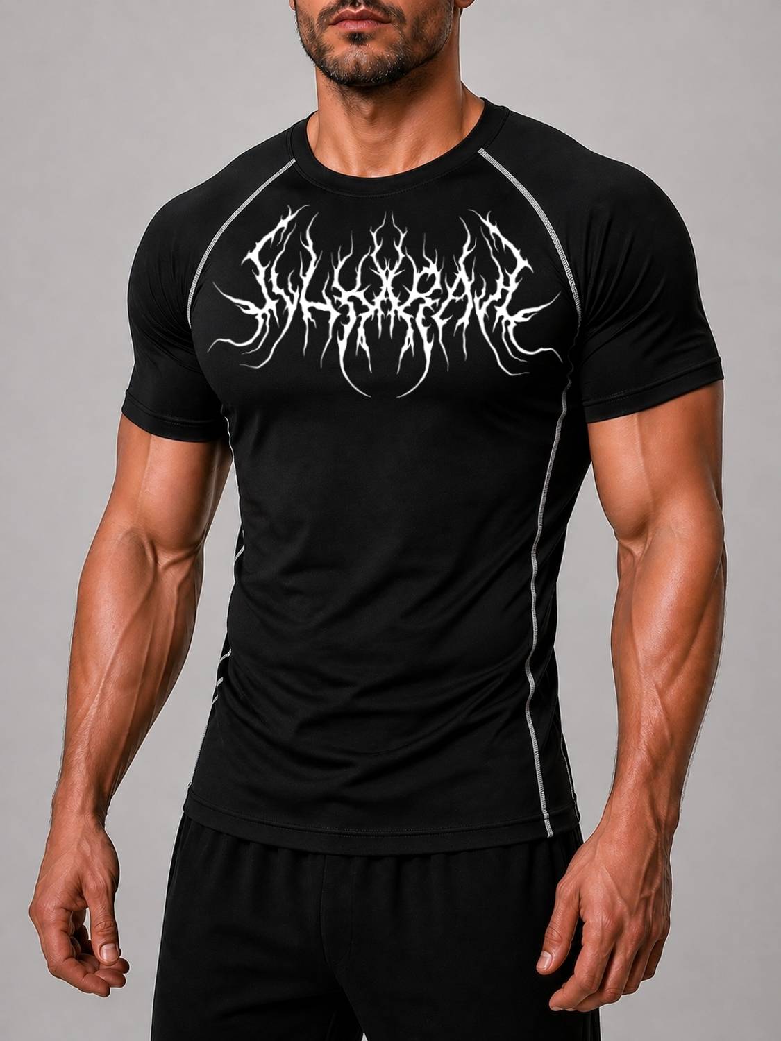 Gym Hound Men Boat Neck Black T-Shirt - Image 3