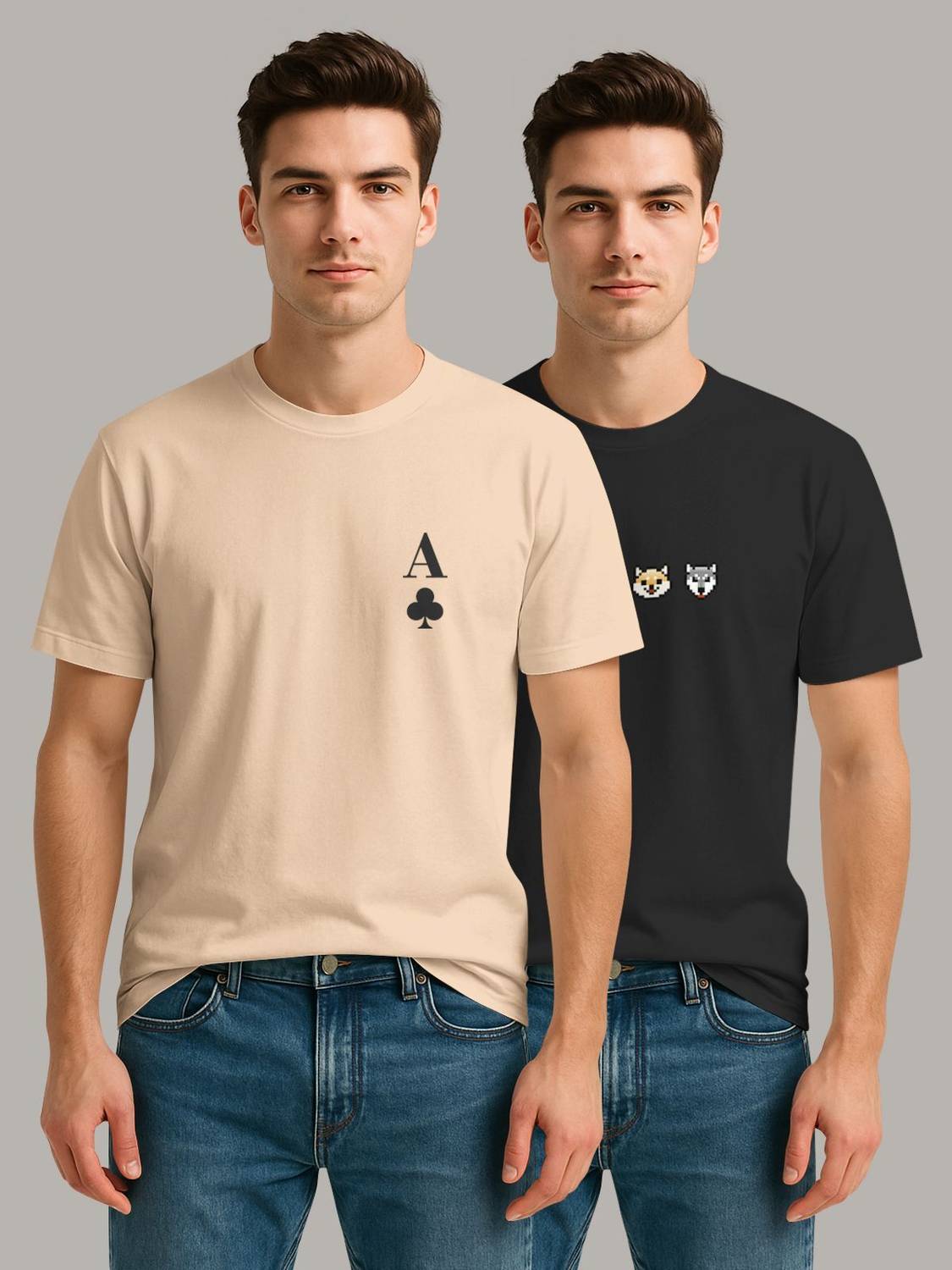 Bullmer Typography Men Round Neck Multicolor T-Shirt