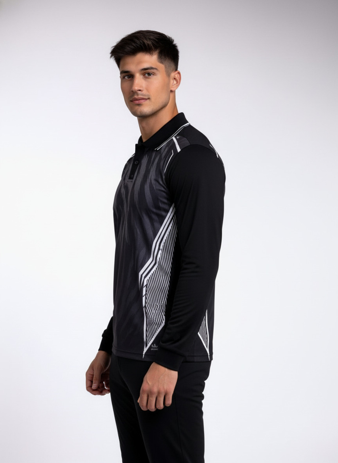 Image of UNIQUE MOMENTS Men Printed Polo Neck Viscose Rayon Multicolor T-Shirt