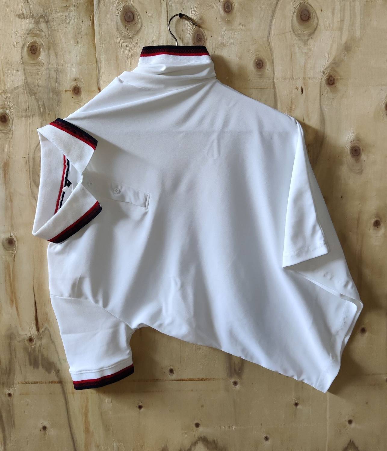 ABSTER Solid Men Polo Neck White T-Shirt - Image 1